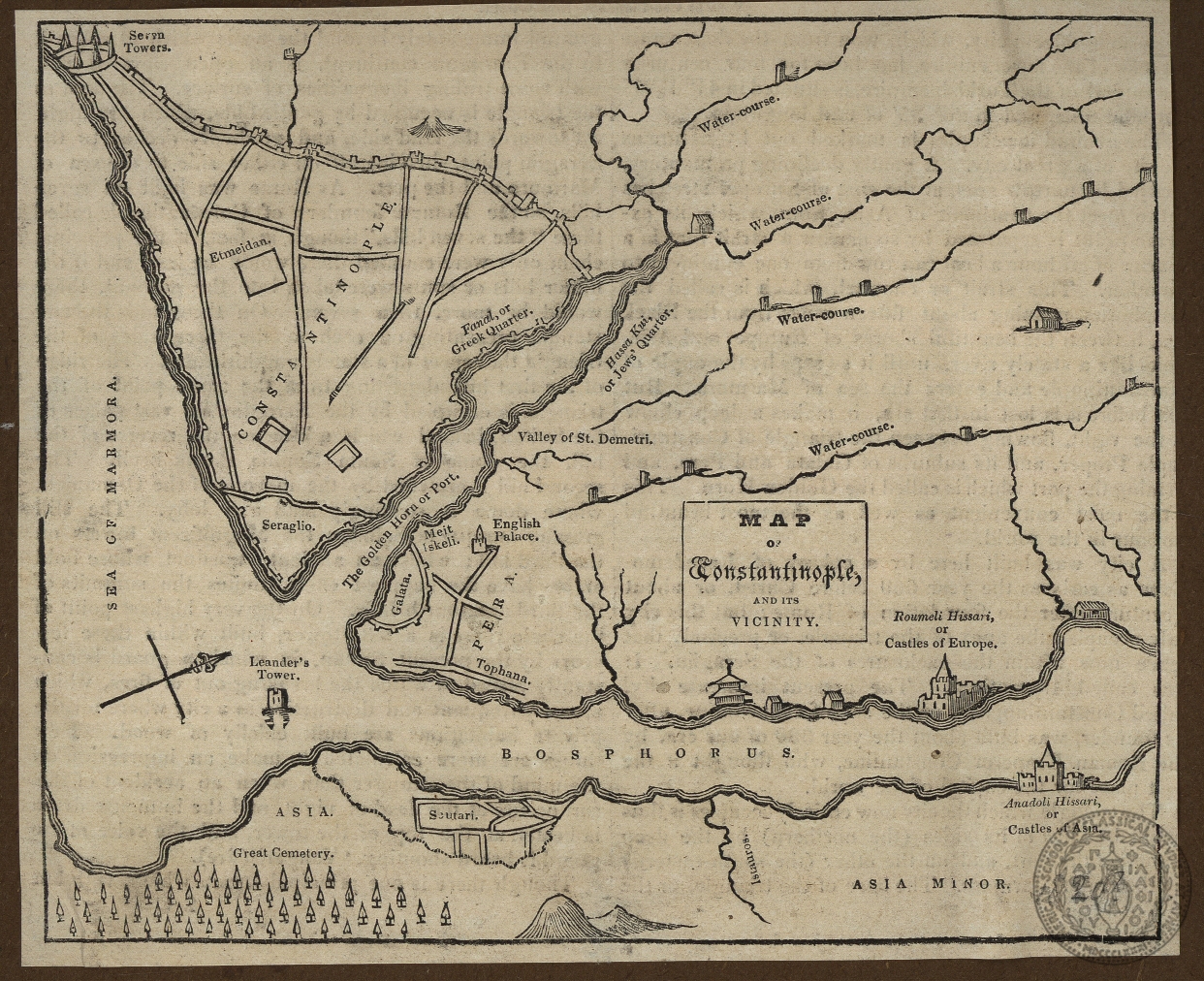 Map of Constantinople and its vicinity.
